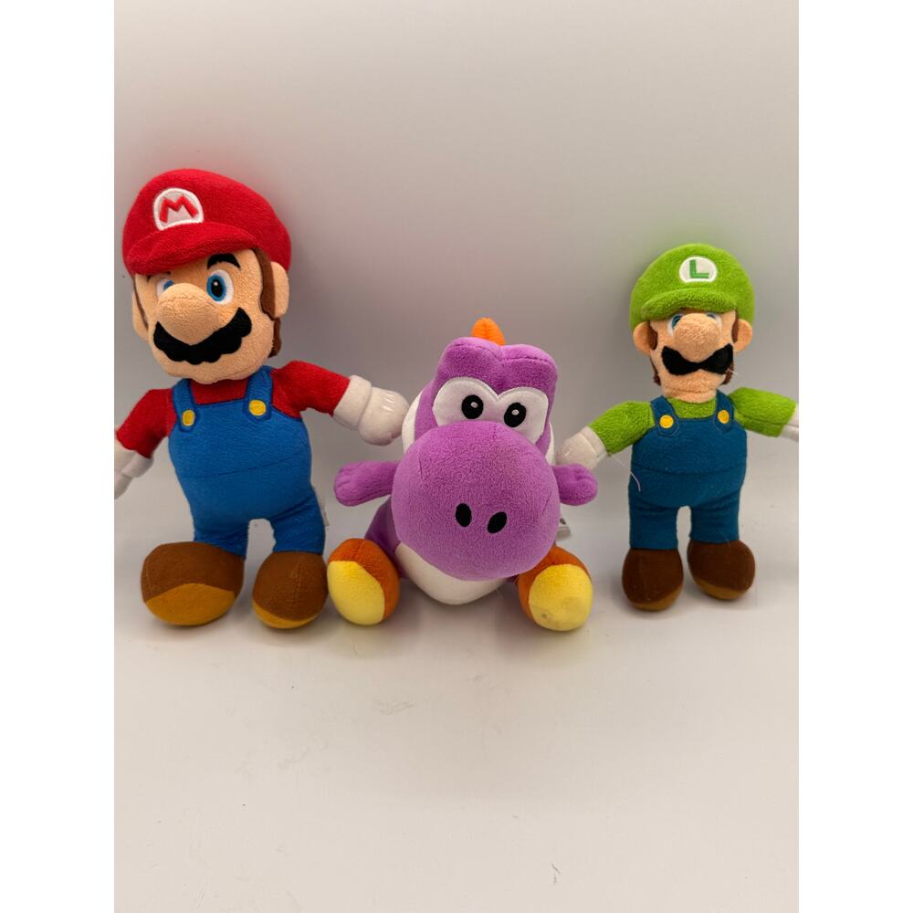 Nintendo Super Mario Bros Toys Mario, Luigi, Yoshi Stuffed Figures